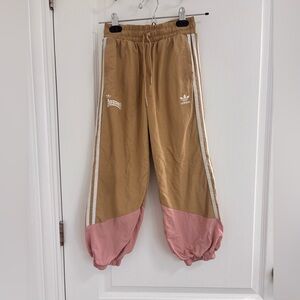 Adidas Kids Brown and Pink Joggers Size 9-10